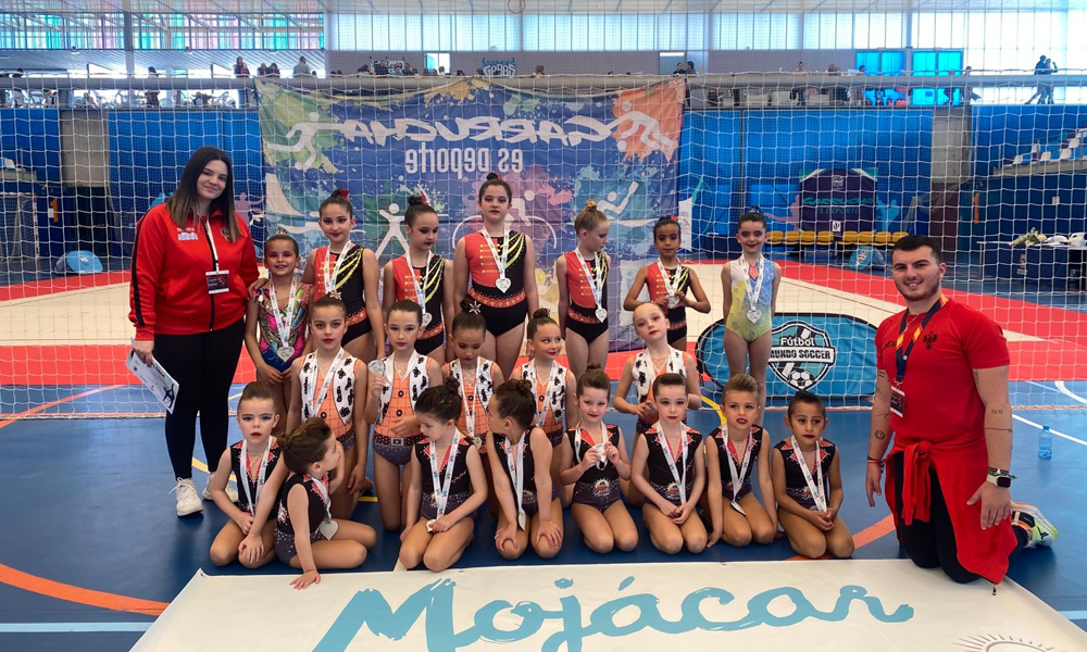 The Mojácar Municipal Rhythmic Gymnastics Team qualifies for the final of the Provincial Circuit